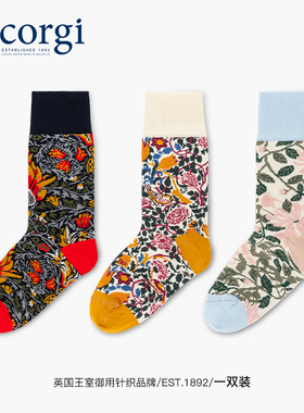 CORGI英国进口 Morris联名袜子情侣款女生时尚百搭鞋防臭中筒袜子