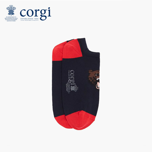 corgi进口卡通图案薄款透气袜子