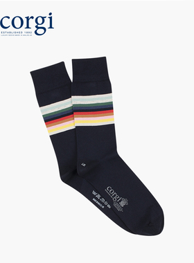 CORGI英国进口DOCTOR WHO联名款条纹袜子男女透气亲肤中筒袜