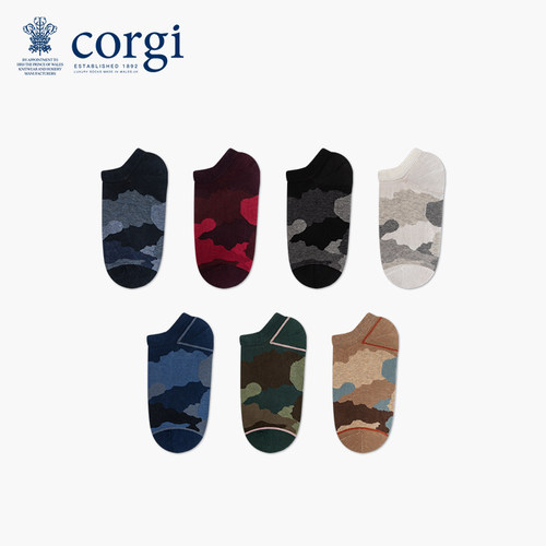 柯基袜子CORGI情侣休闲船袜男