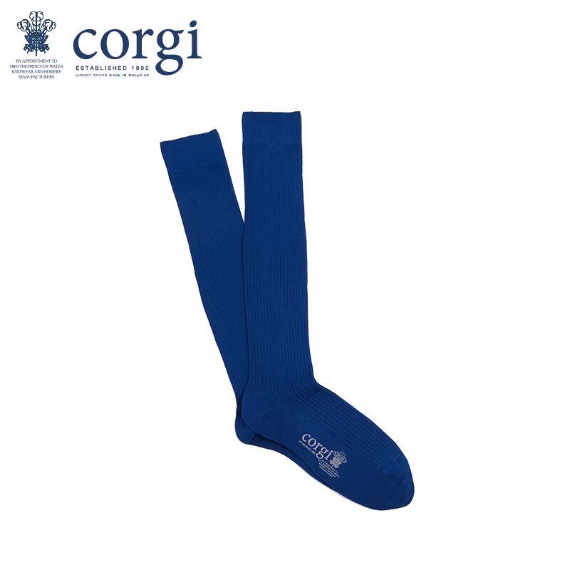 corgi英国情侣纯色中筒秋季长袜