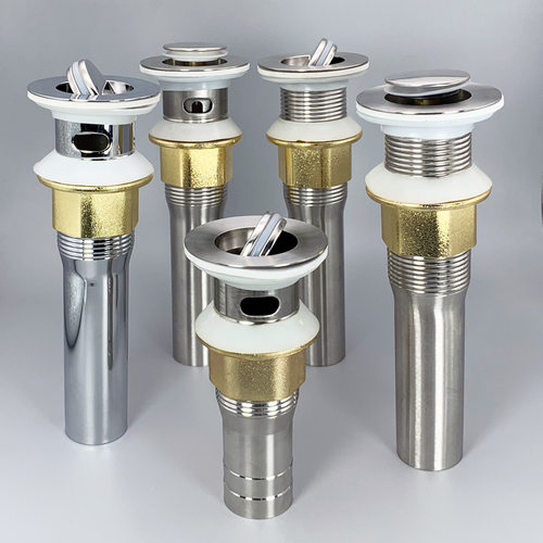 洗手盆304不锈钢弹跳下水器防堵