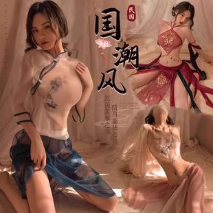 性感睡衣女夏季 蕾丝吊带睡裙情侣情调趣味 冰丝薄款 高级感大码