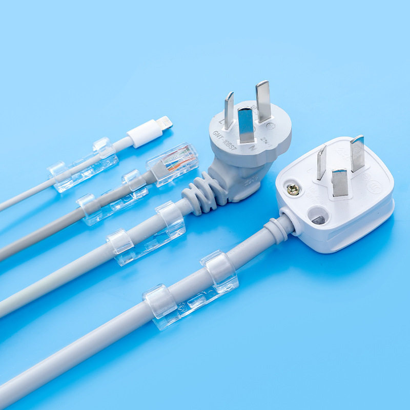 免打孔理线器电线固定器无痕自粘数据线收纳网线走线墙面插排固定