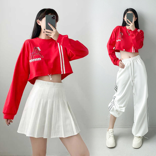 jazz跳舞街舞爵士舞服装女秋季现代舞演出服广场舞啦啦操运动套装