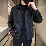 2025秋冬新款翻领皮衣货号9899P145，男装皮衣，电商B217