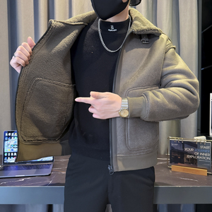 微阔版型皮毛一体皮衣 货号：913 批价：220图片