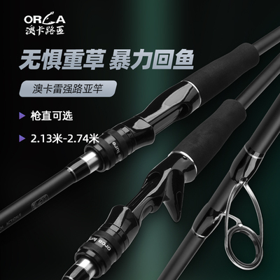 钓迷澳卡雷强路亚竿杆打黑鱼专用XXH轻重雷套装超硬远投大物