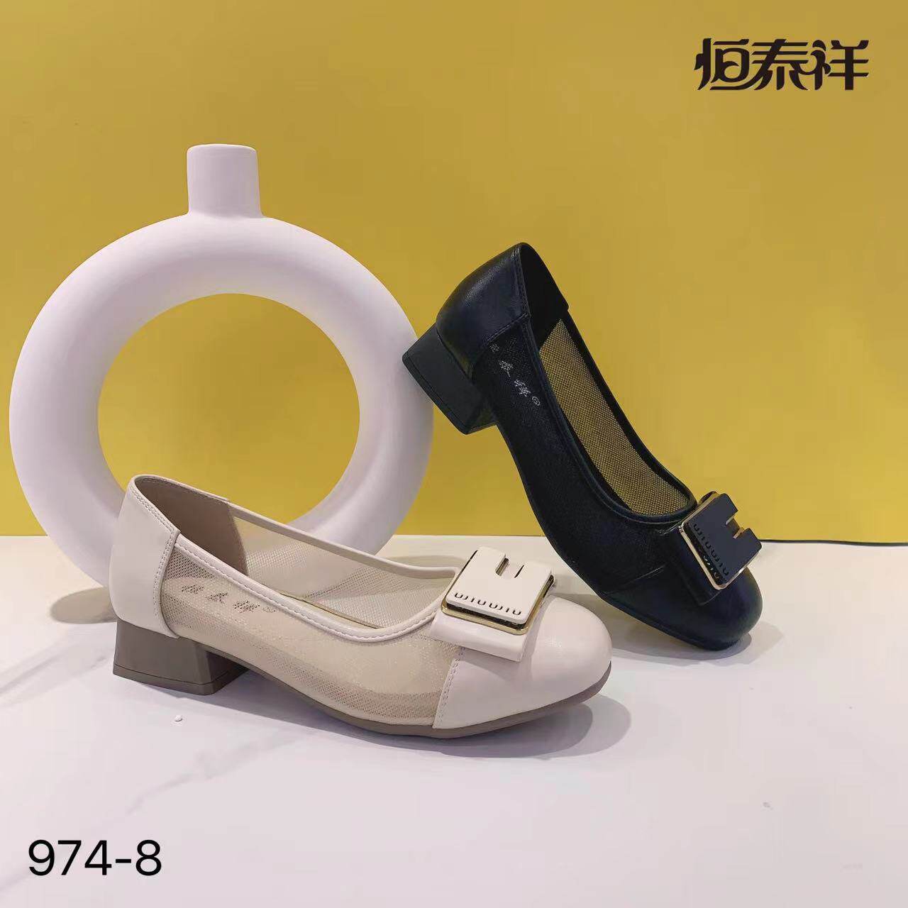 北京布鞋974-8 女款中跟网面瓢鞋