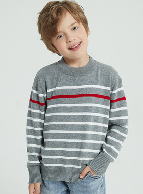 新款秋儿童男童打底衫毛衣薄款纯棉中大童针织春季女童洋气毛线衫