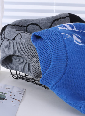 2025纯棉中大童毛衣男女洋气宽松加厚针织衫韩版秋冬打底衫