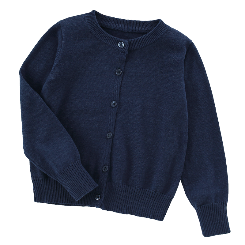 2025新款女装宽松针织开衫纯棉春秋外套纯色百搭圆领毛衣针织衫潮