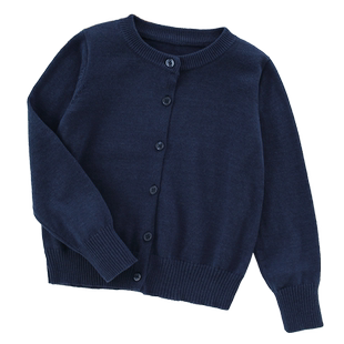 2026新款女装宽松针织开衫纯棉春秋外套纯色百搭圆领毛衣针织衫潮