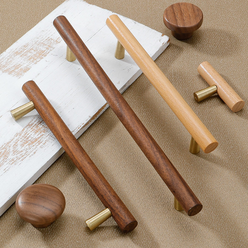 新中式实木橱柜衣柜门拉手儿童房门把手复古原木风蘑菇抽屉拉手,基础建材,大拉手,淘宝优惠券,粉丝福利购,淘宝优惠卷