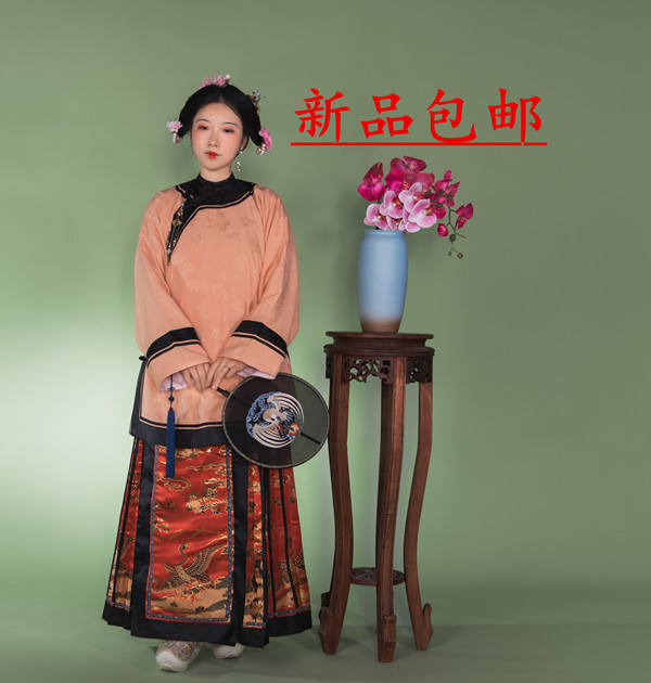 【灵雨兮】清代汉女服饰/大襟/马面裙/妆花马面/阑干裙/非汉服