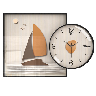 钟表装饰画挂钟组合客厅现代简约2026新款创意餐厅装饰表时钟挂墙