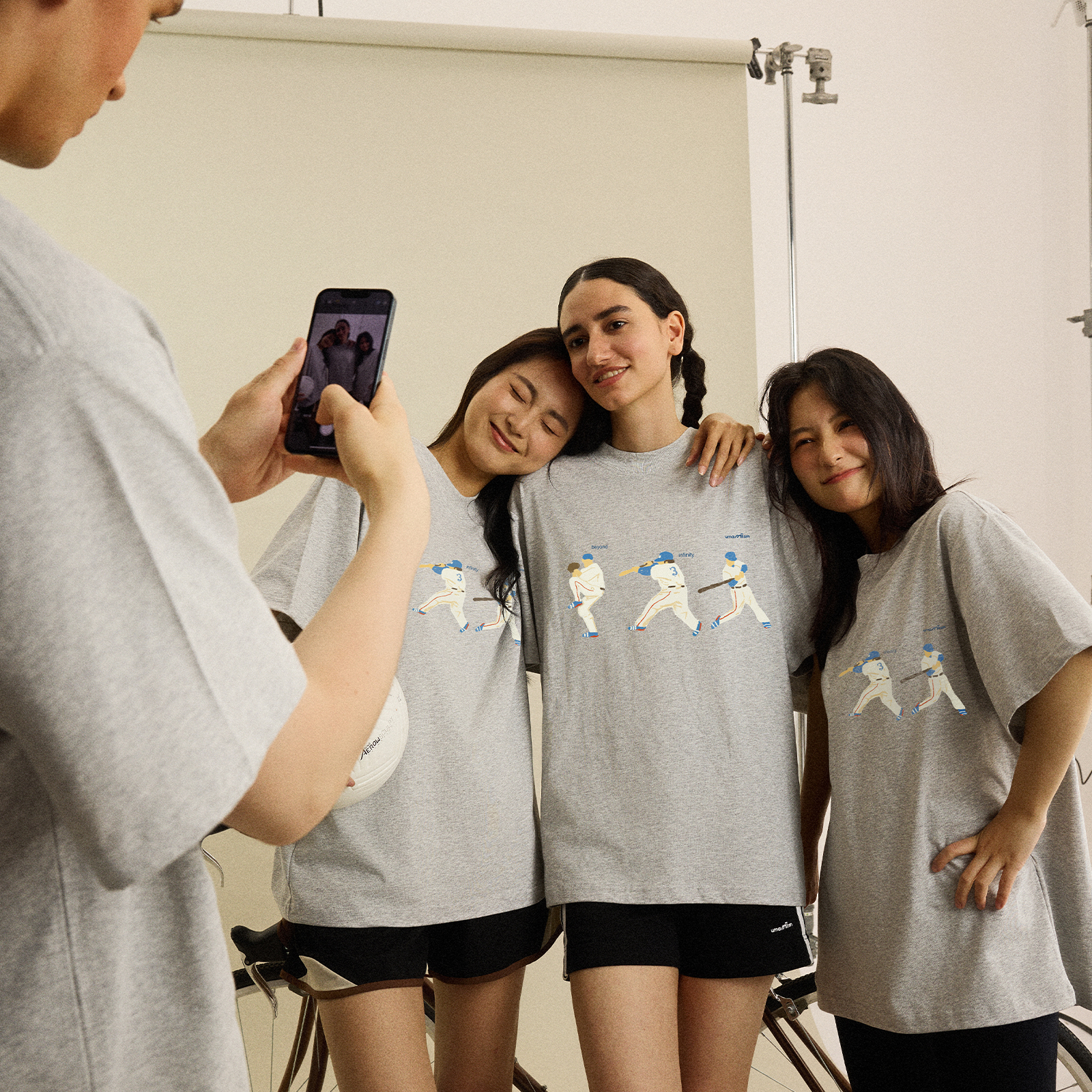 UMAMIISM美式复古印花T恤男短袖