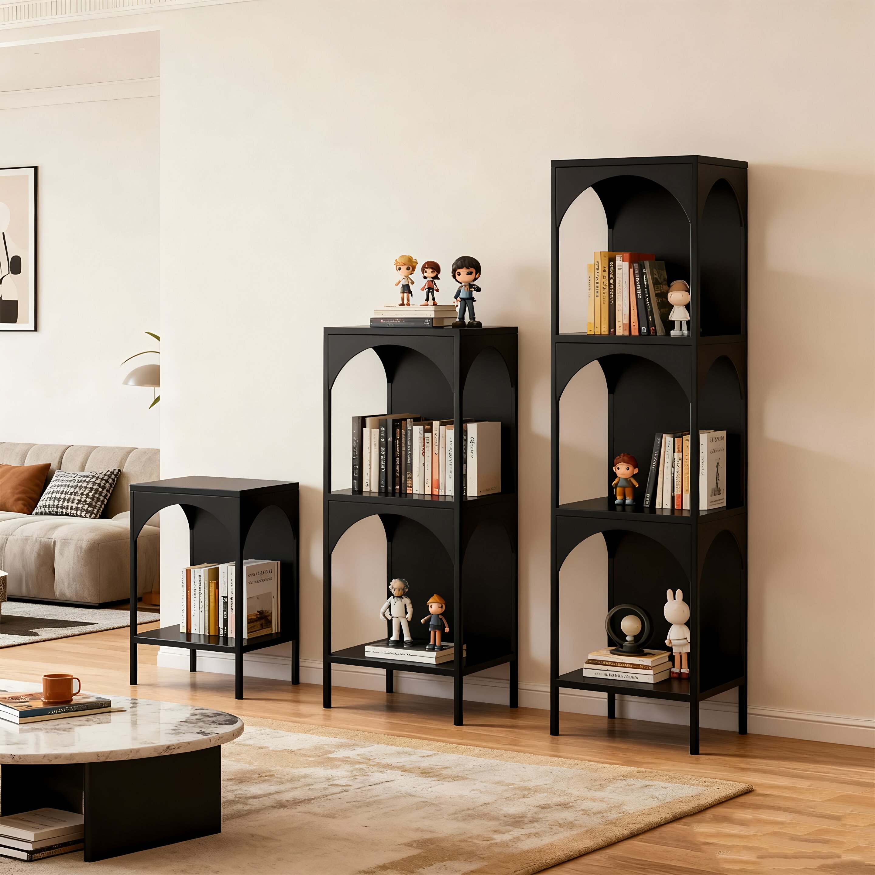 落地收纳置物架墙边窄柜架铁艺置物柜角落墙角书柜创意小书架转角