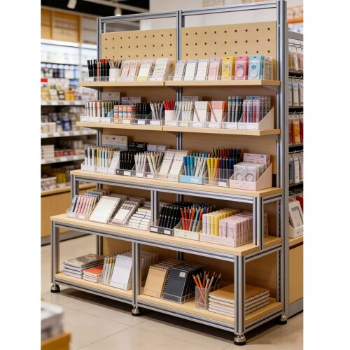 铝型材海洋板陈列架置物架货架展示柜商用产品样品展示摆台洞洞板