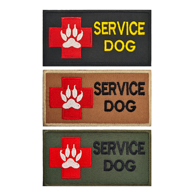 SERVICE DOG服务犬魔术贴 DIY英文士气章 狗狗徽章 宠物马甲布贴