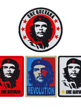 切格瓦拉古巴革命领袖织唛魔术贴个性士气章臂章REVOLUTION包贴章
