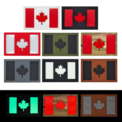 Canada 加拿大国旗魔术贴枫叶国徽章 战术反光臂章迷彩胸章士气章