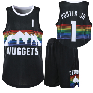 丹佛掘金城市版球衣定制约基奇球衣小波特球衣定做DIY篮球队服