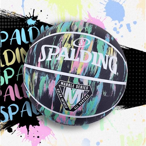 斯伯丁大理石印花炫彩篮球