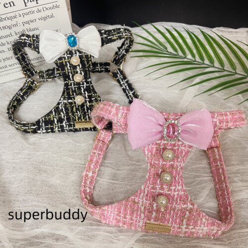 Superbuddy在逃公主系列狗狗牵引绳小型犬遛狗绳背心式胸背带