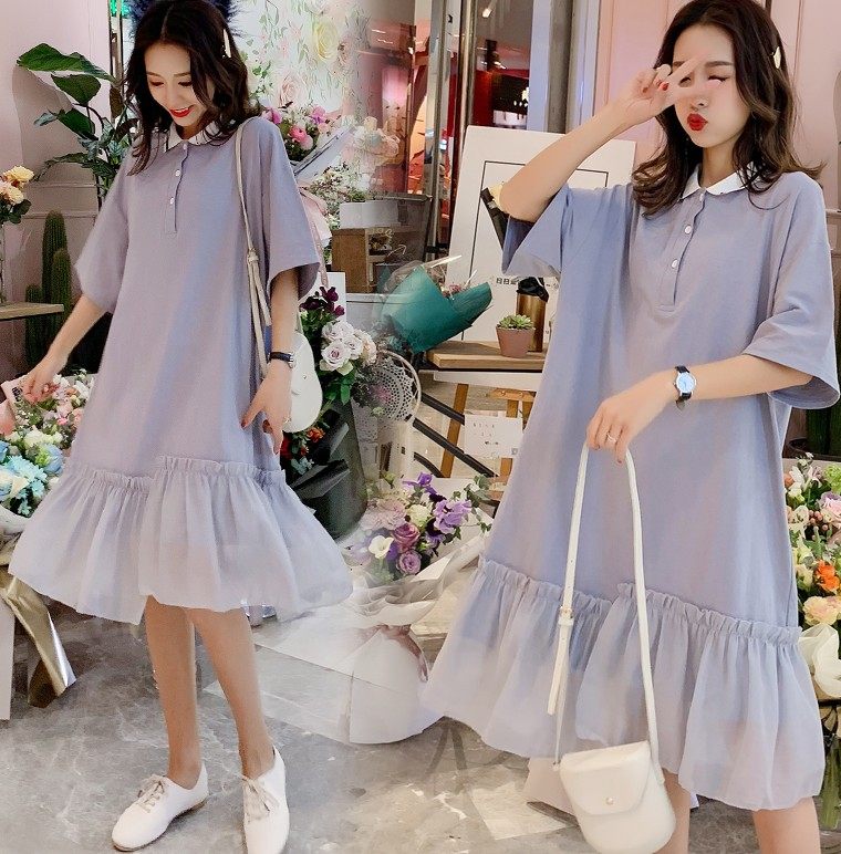 孕妇装夏装连衣裙2021新款夏季时尚款短袖夏天裙子宽松孕妈妈上衣
