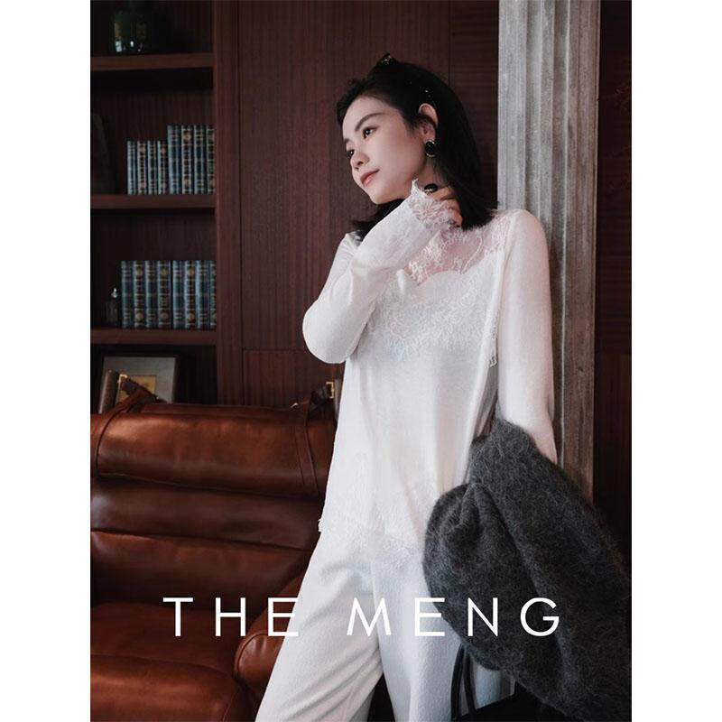 THE MENG【少女心】美丽诺羊毛细腻绵软拉绒感精致毛针织衫女秋冬