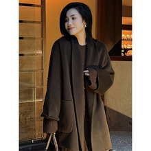 THE MENG【沦陷】奢爱骆驼绒双面呢大衣女秋冬气质高级感毛呢外套