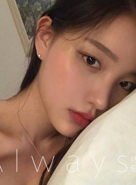 Always 镶钻迷你925纯银耳钉养耳洞小巧精致ins简约气质耳骨耳饰