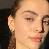 包邮 黄铜时髦 高级好质感百搭18K镀金耳圈耳环 Always 一对