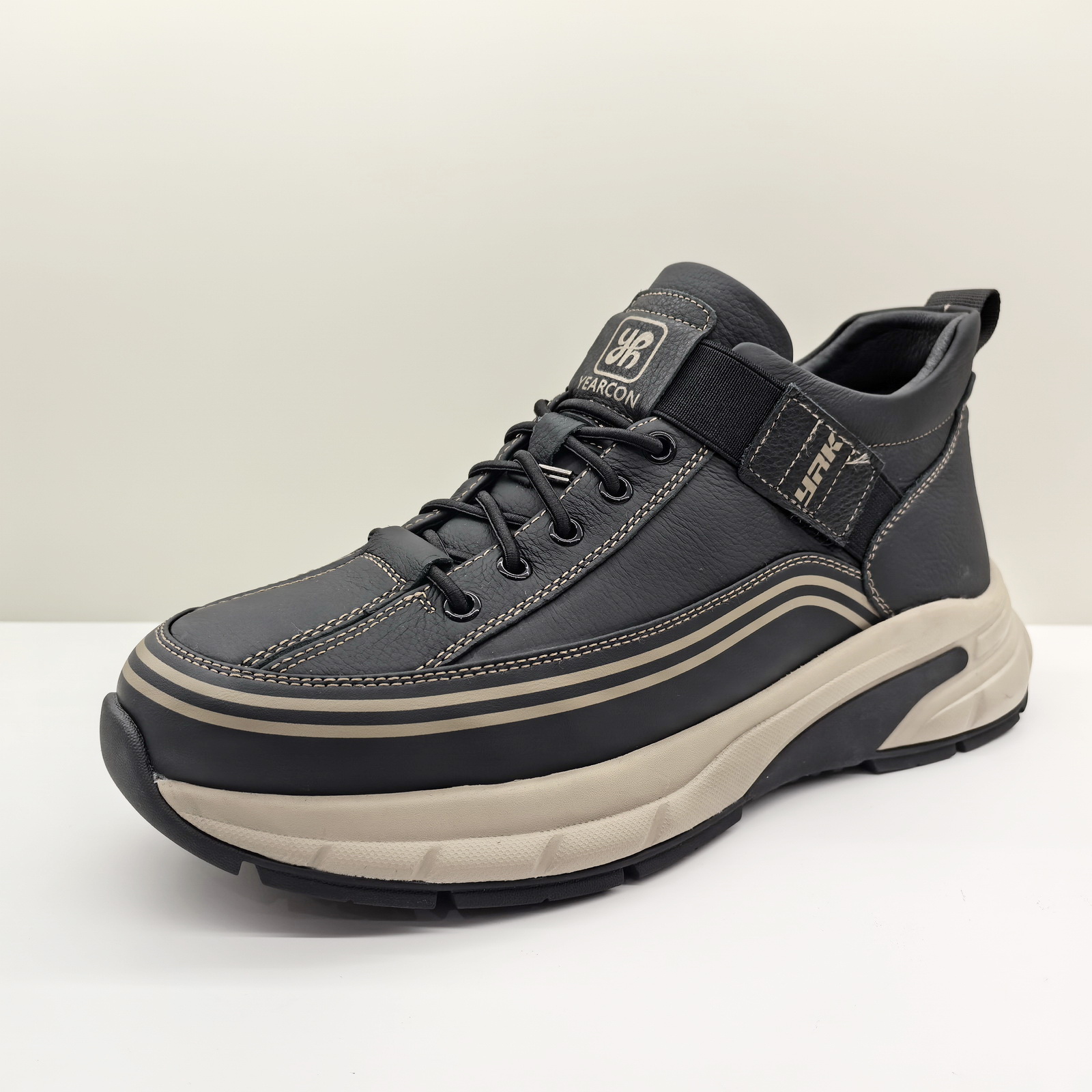 意尔康男鞋2025冬季新款运动休闲加绒棉鞋真皮轻便一脚蹬慢跑鞋潮