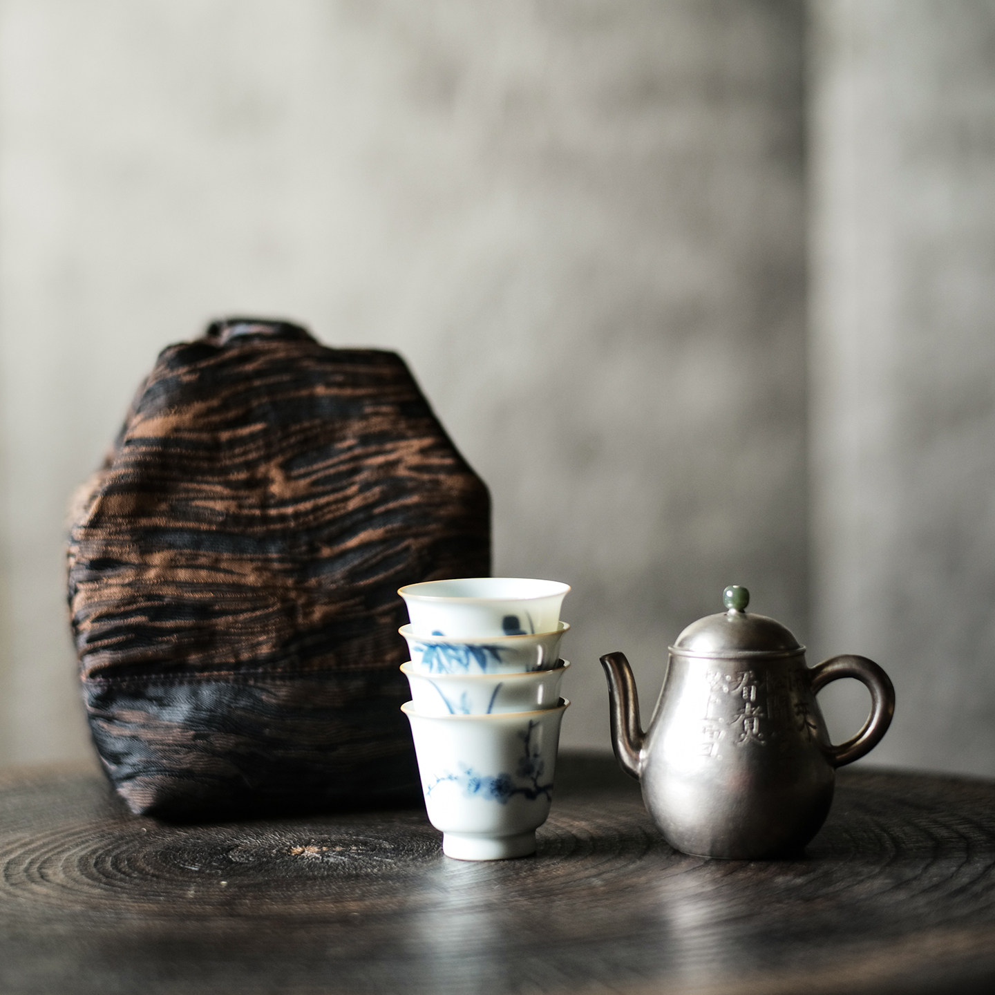 七月长陶瓷套组 手工银釉雕刻壶青花四君子陶瓷杯景德镇云由山坊,餐饮具,盖碗,淘宝优惠券,粉丝福利购,淘宝优惠卷