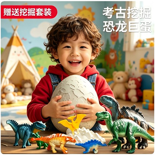 恐龙蛋考古挖掘玩具男孩儿童