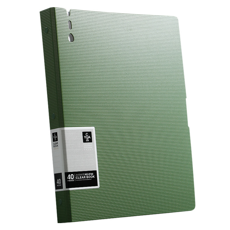 悟生A4资料册复古文件夹100/60页大容量插页多功能卷子试卷收纳整