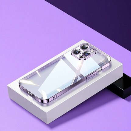 闪魔适用苹果14手机壳iPhone15promax透明壳13pro硅胶pg12全包11防摔xs超薄xr男7plus女ip8高档se2/3简约防滑