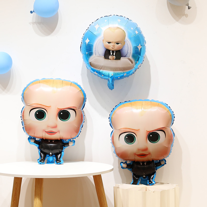超级宝贝boss男孩baby气球铝膜气球生日装扮场景布置卡通动漫跨境