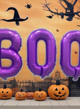 16寸万圣节BOO字母节日装扮场景布置紫色黑色红色跨境外贸拍照