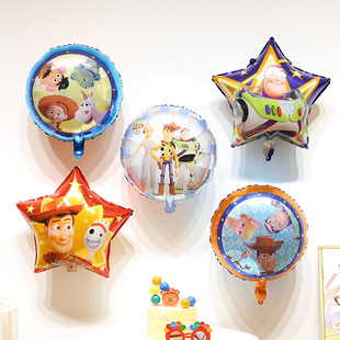 玩具总动员气球巴斯光年伍迪牛仔铝膜气球卡通生日装扮场景布置
