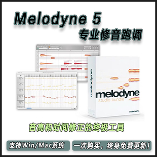 Melodyne 5 麦乐迪专业修正人声乐器音高修音修跑调调音插件