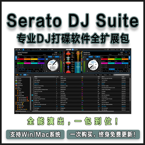 Serato DJ Pro Suite v4 专业DJ打碟软件全扩展包支持先锋打碟机