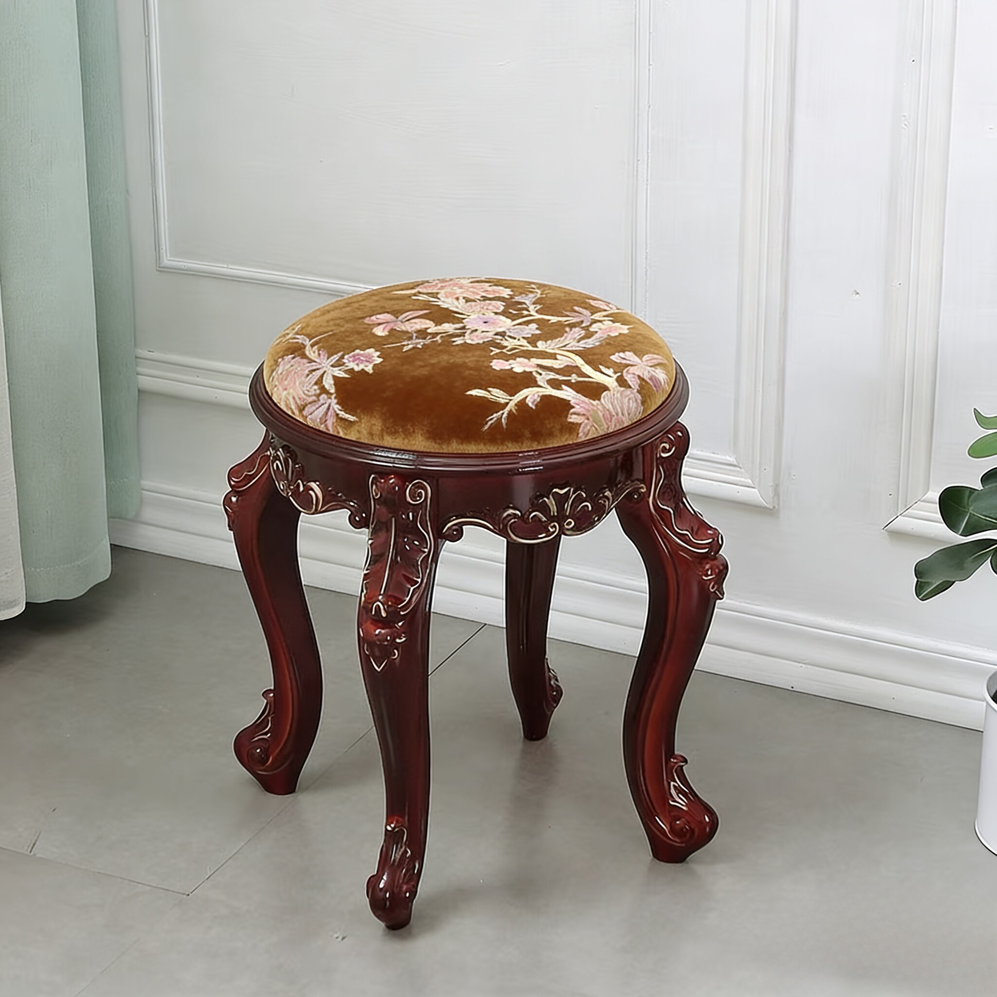 君琴古筝凳子练琴凳古筝圆凳琴凳42公分高中式古典钢琴凳梳妆凳