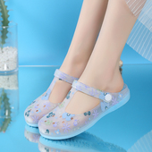 新款 果冻鞋 外穿2025洞洞鞋 女款 夏季 包头护士鞋 凉鞋 轻便防滑花园鞋
