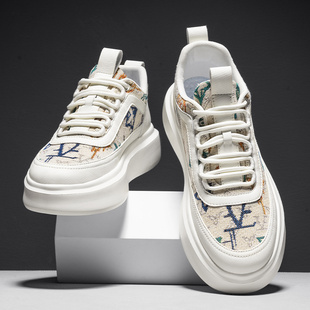 古驰汤米欧洲站男鞋夏季透气薄款休闲帆布鞋子小众迷彩板鞋厚底增