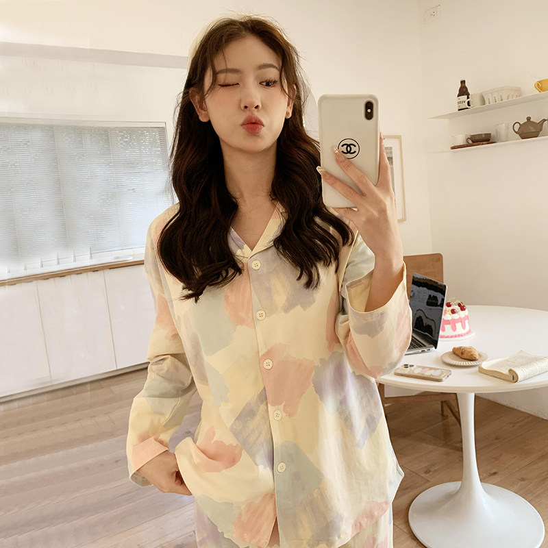 月子服春秋夏季天纯棉薄款产后产妇喂奶哺乳孕妇睡衣怀孕期家居服