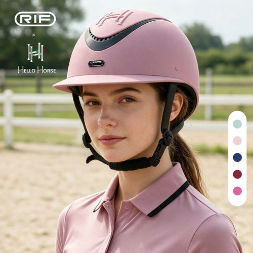 RIF&Hello Horse联名云纱马术头盔马术装备高端安全防护女士头盔