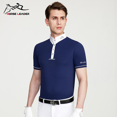 HORSELEADER马术短袖T恤夏季薄款马术服装男骑士服装骑马术装备
